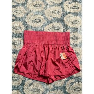 NEW Free People The Way Home Shorts Raspberry Large NWT